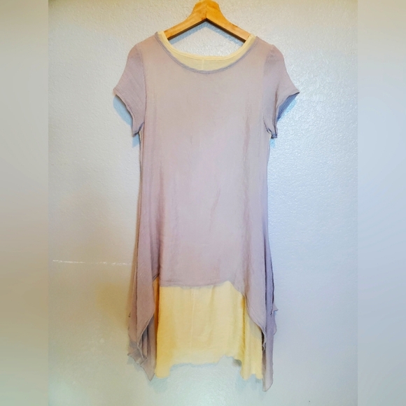 💚5/$25 Lagenlook Layered Gauzy Tunic Shift Dress Size Small - Picture 3 of 4